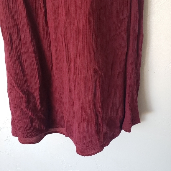 Rue21 Small Burgundy Off the Shoulder Mini Dress Flounce Neck Tunic - Picture 2 of 6